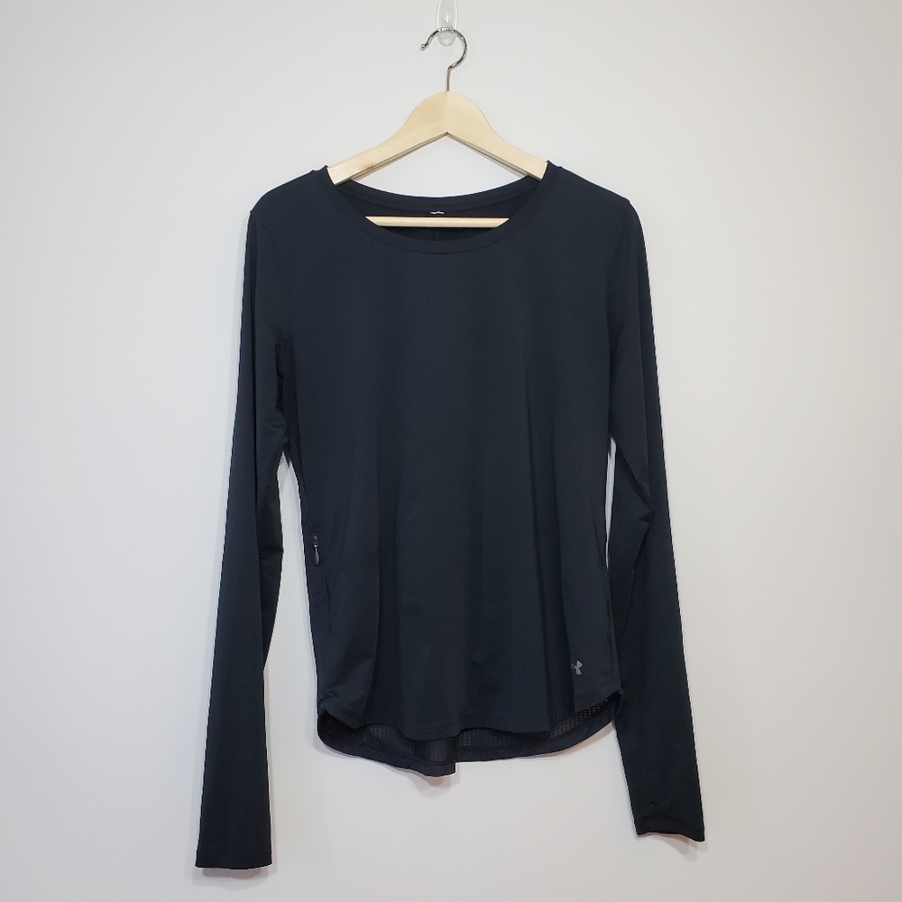 S Under Armour Long Sleeve Breathable Black Shirt